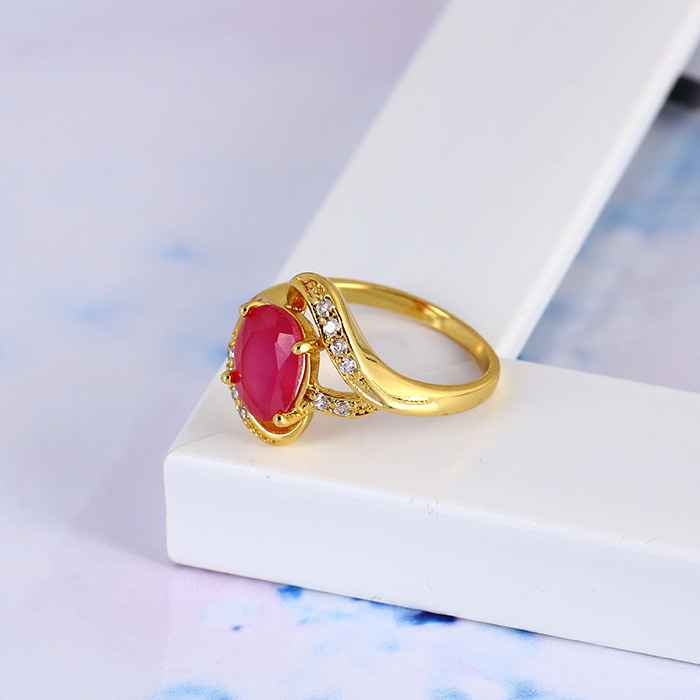 Xuping Zircon Gold-Plated Women Finger Ring