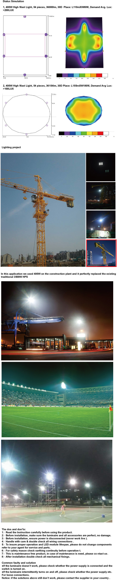 240W Reliable LED Flood Light