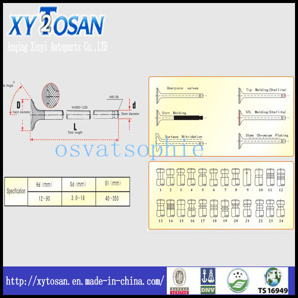 Wholesale High Quality Factory Price Engine Valves for Weichai 250