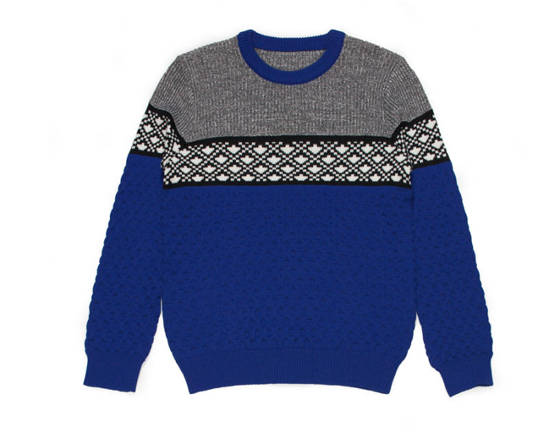 Winter Round Neck Knitting Pullover Sweater for Men