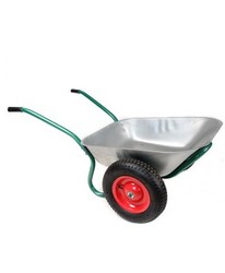 Double Wheel Hand Trolley Zinc Barrow Wb6407