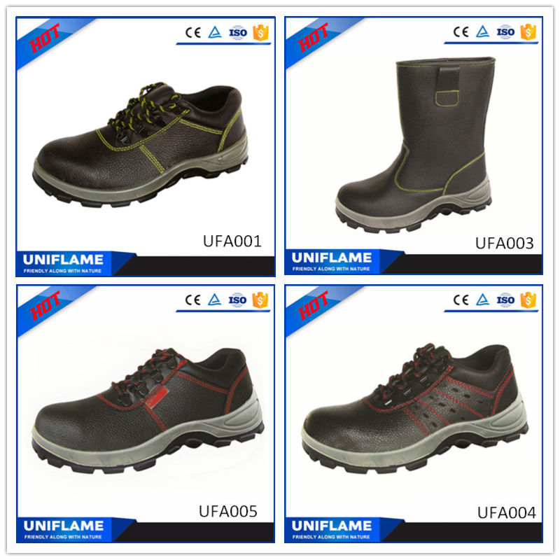 Men Leather Steel Toe Cap Safety Shoes S1p Ufa002