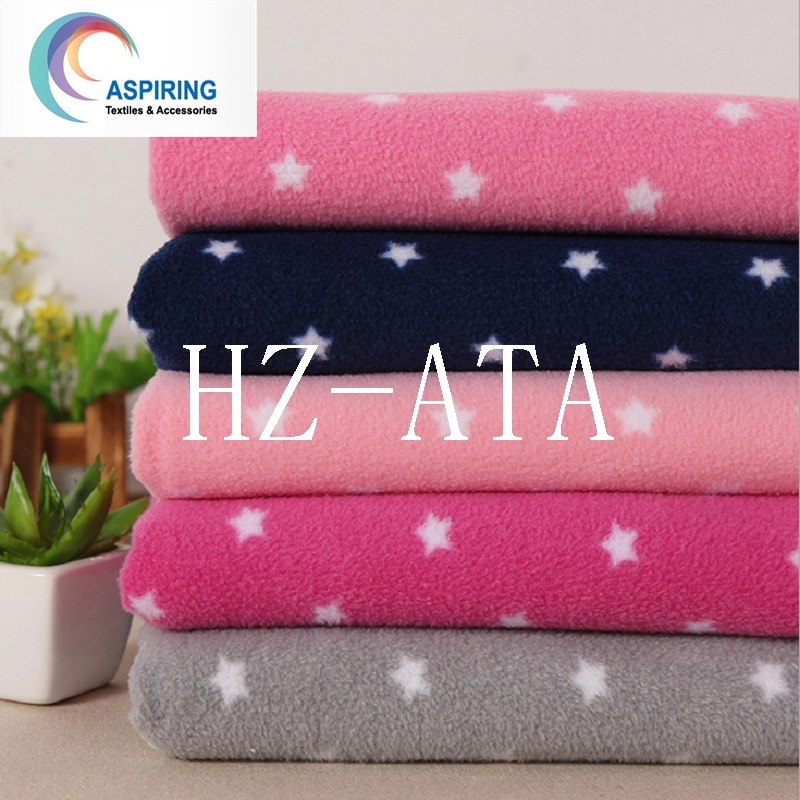 100% Polyester FDY Printed Polar Fleece Fabric