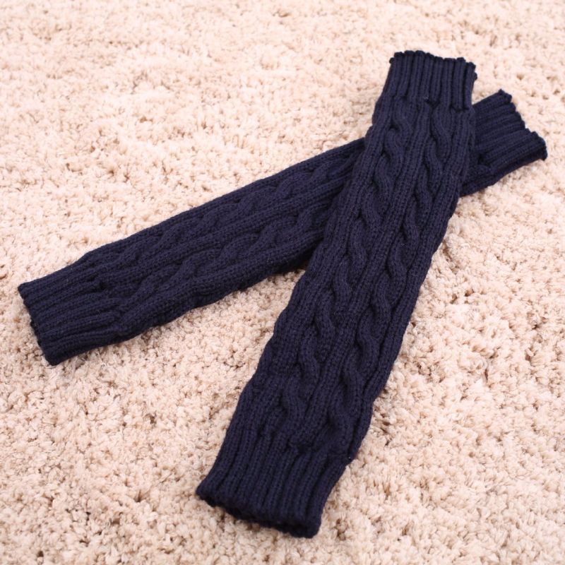 Fashion Colorful Long Arm Warmers, Knitting Pattern Wool Hand Warmer Gloves Wholesale