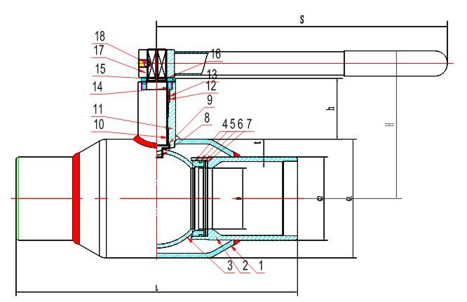 GOST All Welded Standard Port Steel Ball Valve China