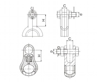 Tc Type Thimble Used for ADSS or Opgw Tension Clamp