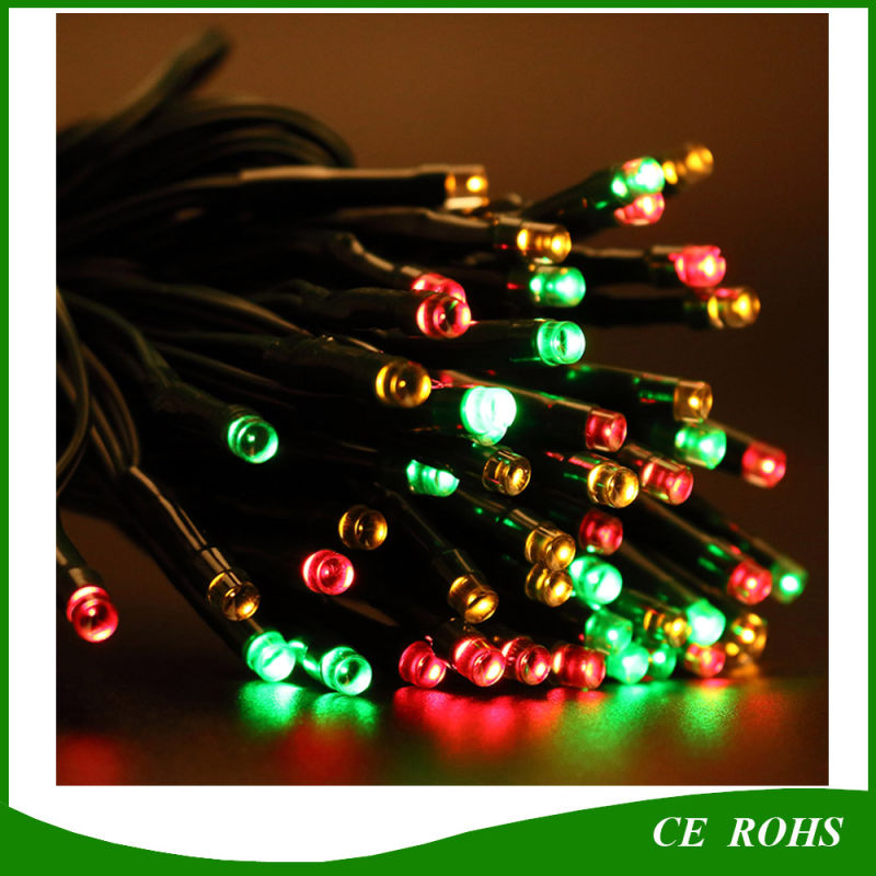 100LED Tube Shape Colorful Solar String Light for Garden Decorate