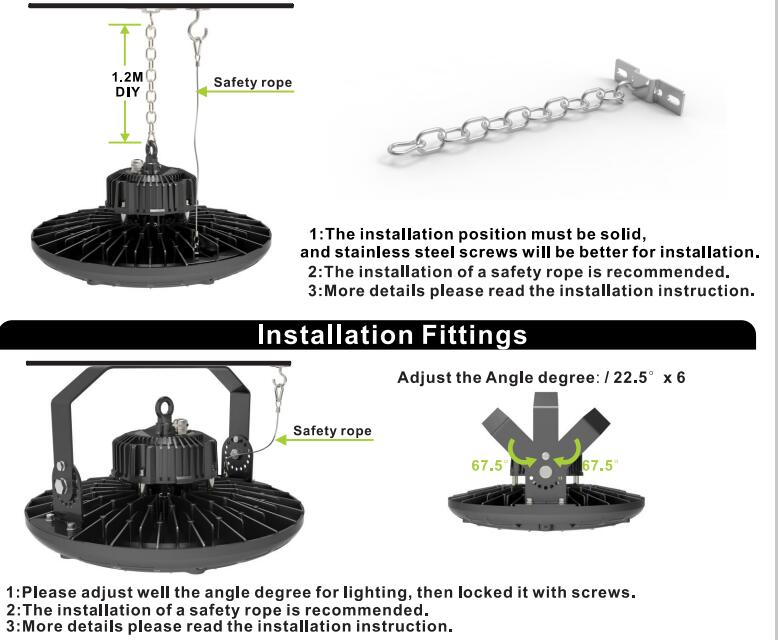 UFO Design 180W LED High Bay Light for Gymnasium Lighting