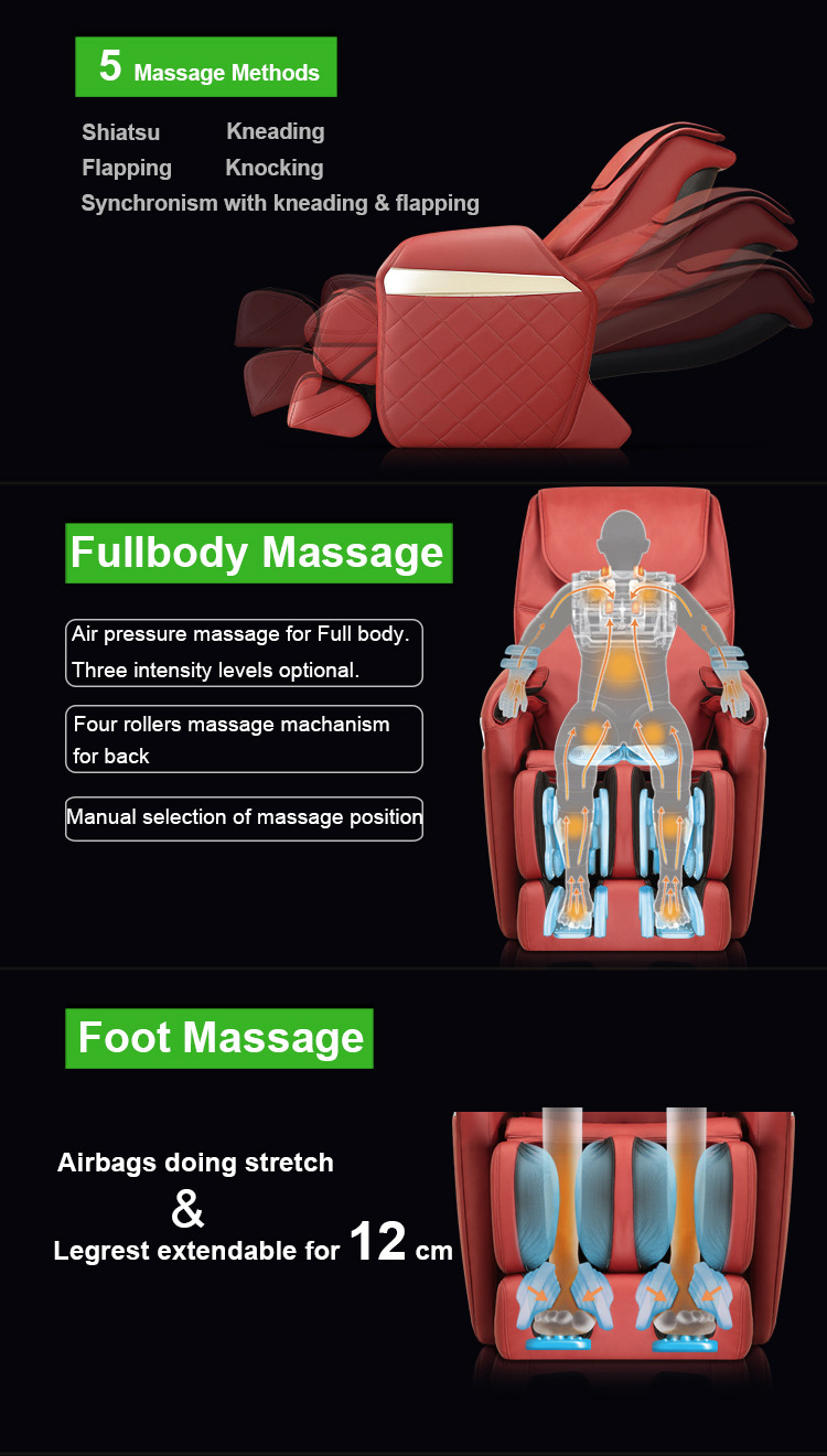 Body Care Bluetooth System Electric Recliner Massage Chair