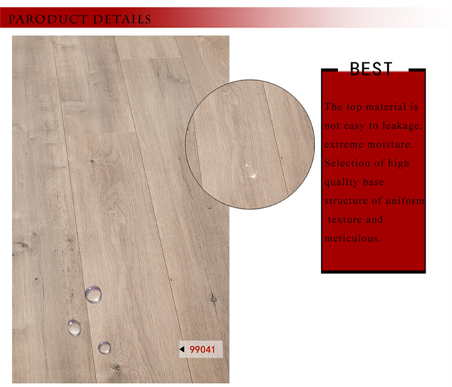 HDF White Oak Vinyl U-Grooved Wood Wooden Laminated Laminate Flooring