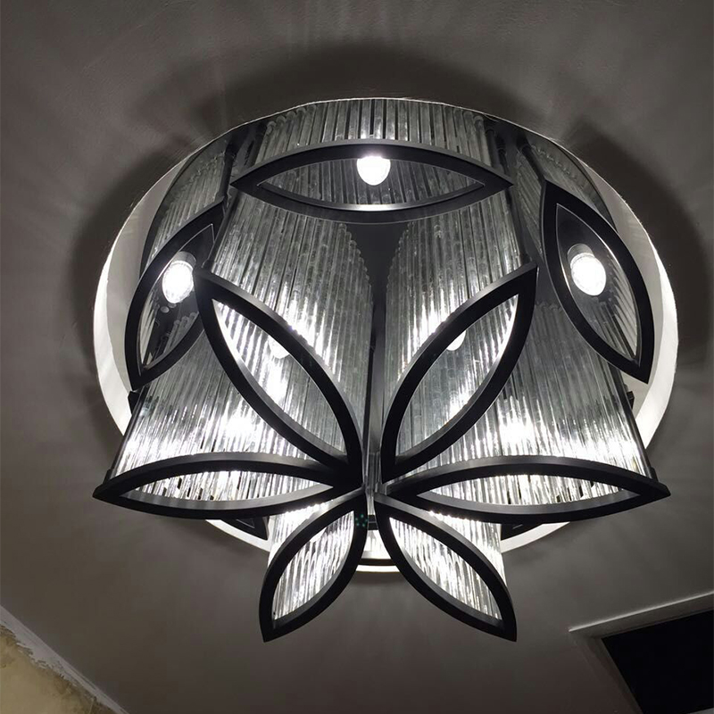 Hotel Decorative Flower Shape Glass Pendant Lamp