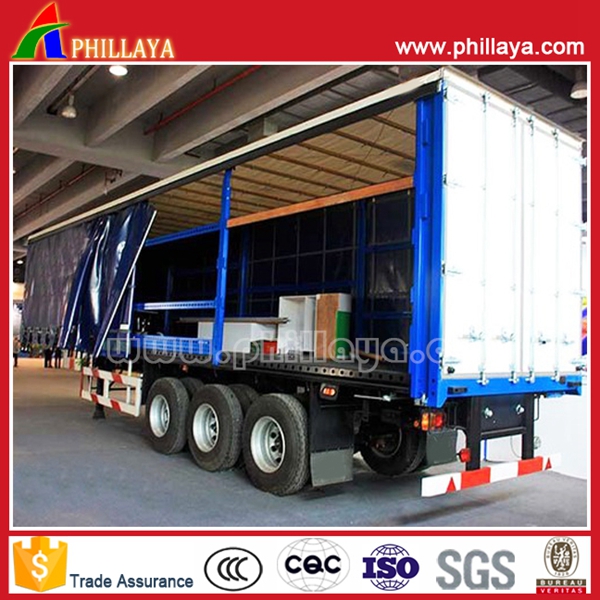 Bulk Light Cargo Transport Van Semi Curtain Side Trailer