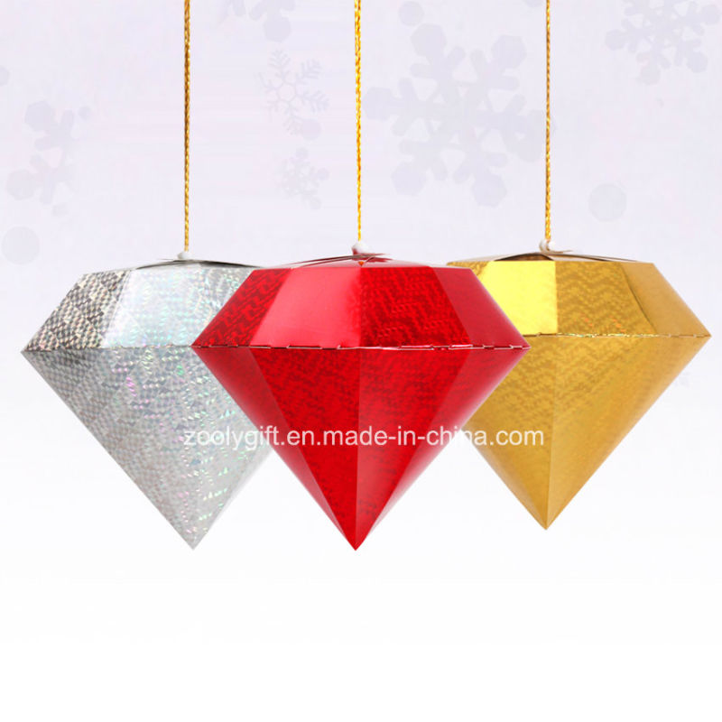 Laser Card Paper Diamond Hang Decoration Christmas Gifts Mall