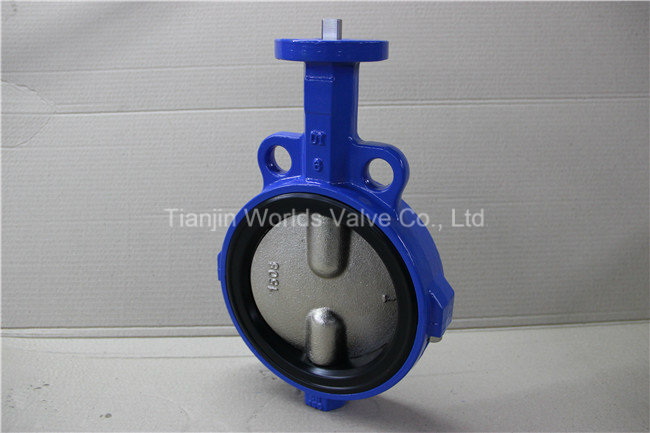 Rubber Liner Wafer Butterfly Valve with 2 PCS Split Body