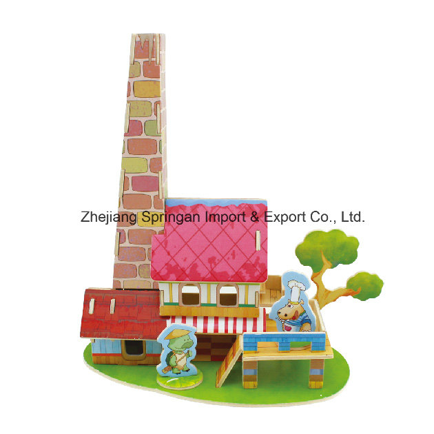 Wood Collectibles Toy for DIY Houses-Restaurant
