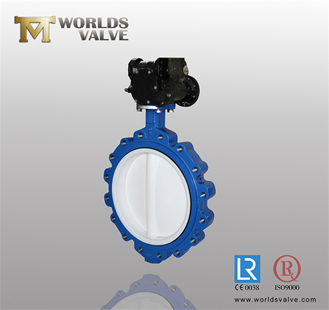 Full PTFE Liner Lug Type Butterfly Valve