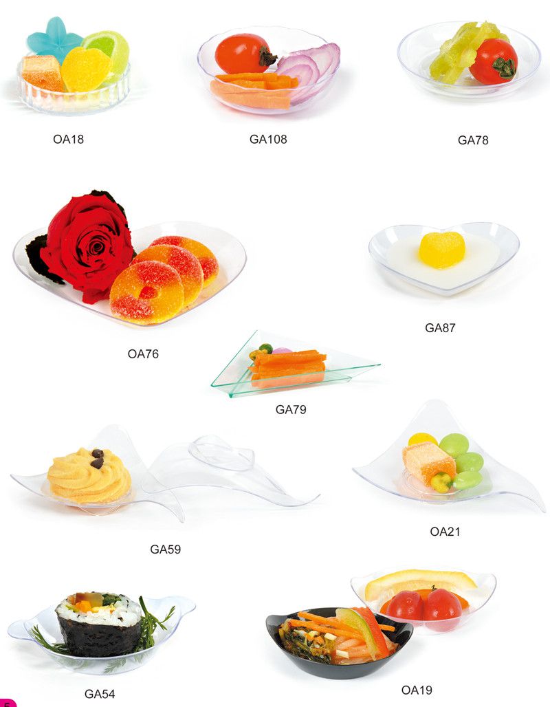 Tableware Plastic Disk Disposable Saucer Gourmet Dish