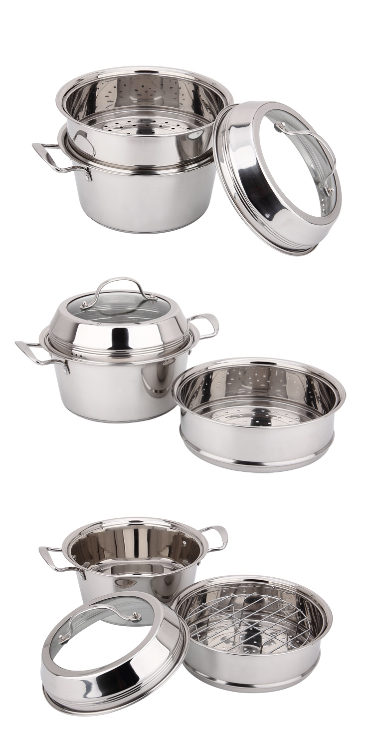 Multi-Purpose Double Layers Stainless Steel Steamer Pot