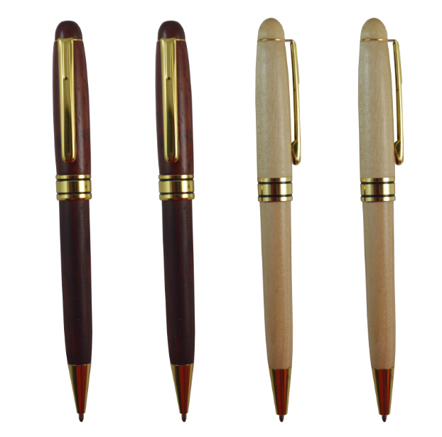 Carved Wood Ball Pen Wooden Pen (LT-B016)