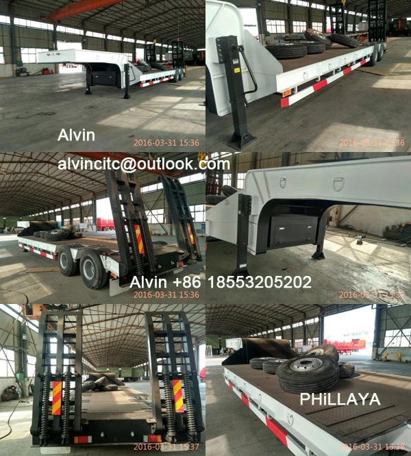 Heavy Type Low Bed Truck Trailer 40ton