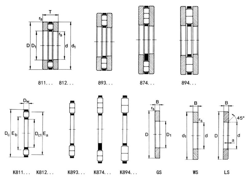 Thrust Cylindrical Roller Bearing 81210zs Axial Bearing