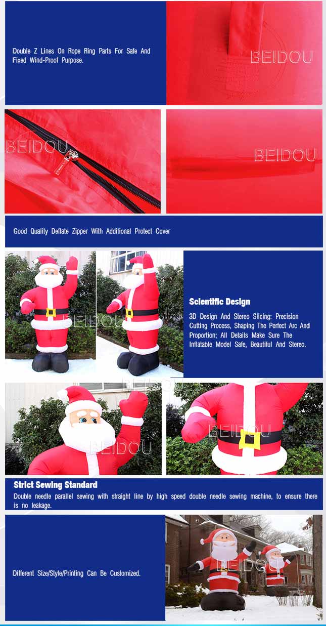 Wholesale Outdoor Inflatable Christmas Decorations Snowman Christmas Inflatable Sleigh