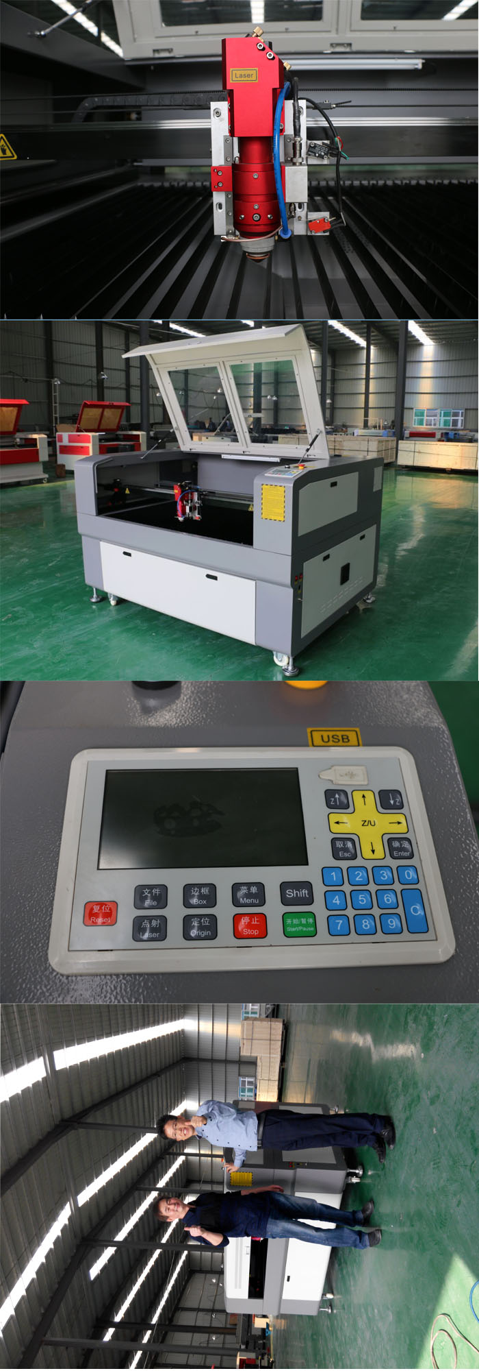 1.5-3mm Metal Nonmeta CNC CO2 Laser Cutting Machine