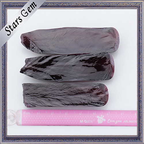 Synthetic Superior Dark Red Ruby Corundum Rough 8 #