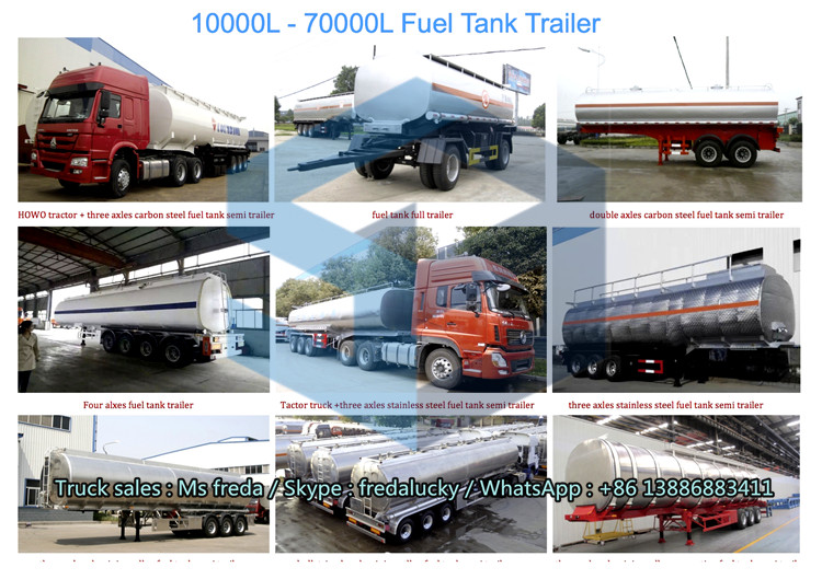 54000 L 3 Axles Oil Tanker Fuel Tank Semi Trailer Specification