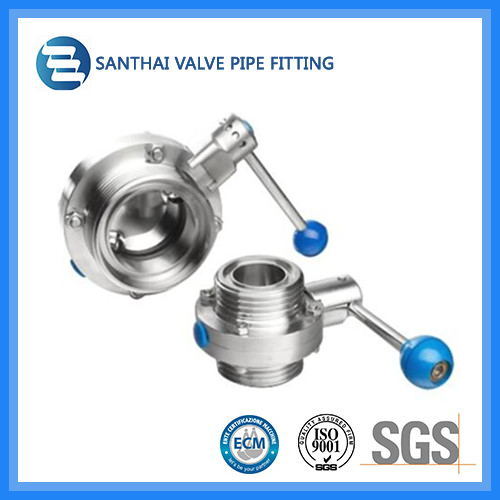 Sanitary Stainless Steel Butterfly Valve Manual Welded