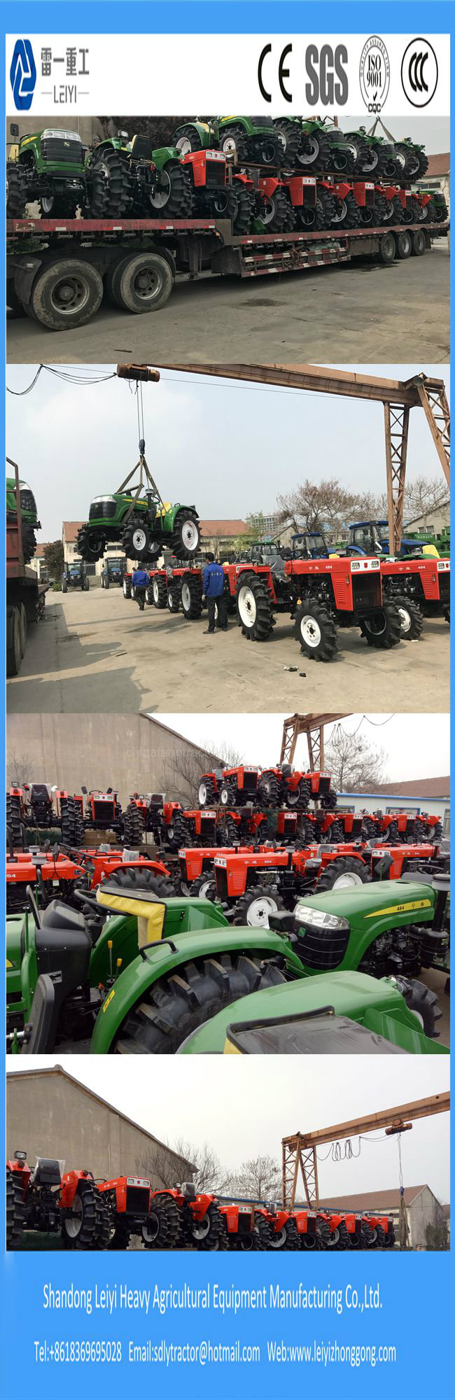 Factory Supply 4WD Farm/Mini/Diesel/Small Garden/Agricultural Tractor (40HP/48HP/55HP/70HP/125HP/135P/140HP/155HP)