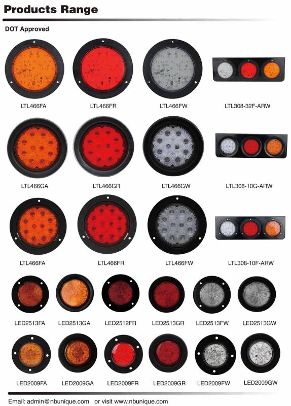 DOT Approved 2inch Side Marker Light with Grommet, 2 Year Warranty, Waterproof