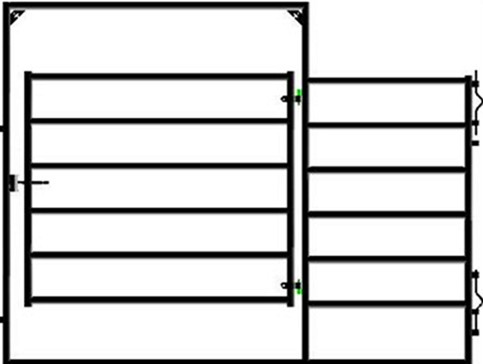 Economy E-Coated Horse/ Cattle Fence Corral Panel