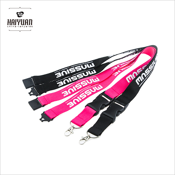 10PCS/Pack Stock Colors ID Card Neck Strap Lanyard with Black Plastic Clasp