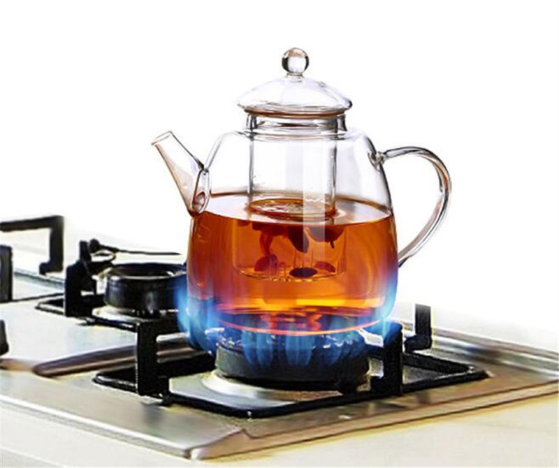 Heat-Resisting Glass Tea Pot Hand Blown