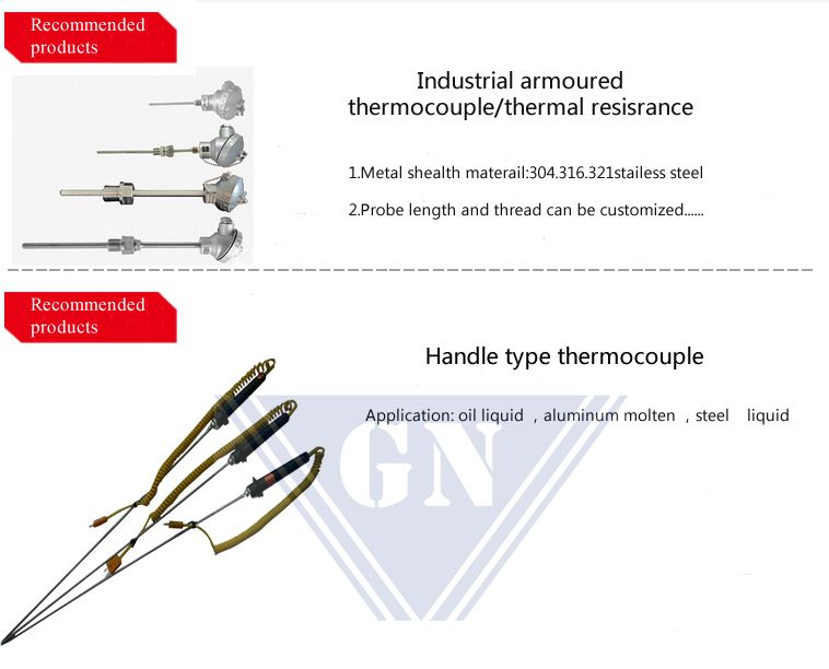 Armored Thermocouple With Compensation Wire