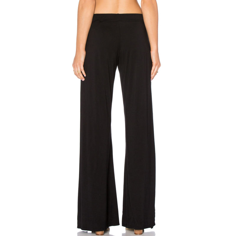 Rayon Wide Leg Pants with Slit