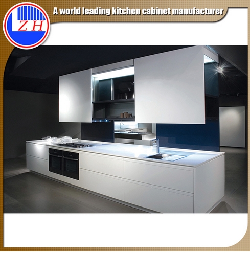 Glossy Wooden Two Packed Lacquer Kitchen Cabinet (ZHUV)