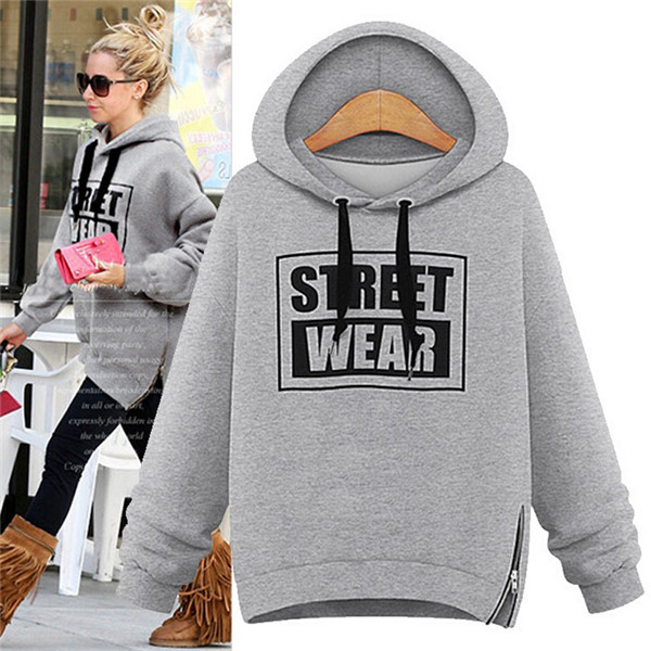 Winter Women Loose Casual Pullover Hooded Fleece