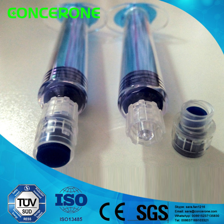 10ml Plastic Prefilled Cosmetic Syringe with Screw Piston and Plunger