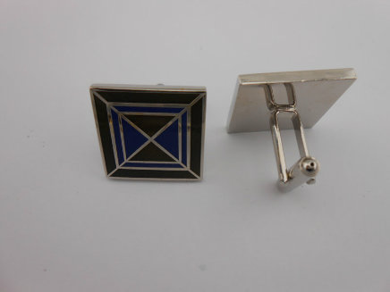 Square Promotional Stampe Logo Metal Cufflinks (GZHY-XK-011)