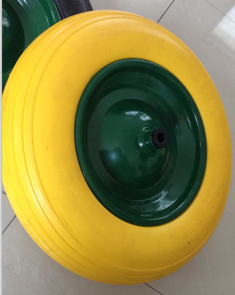 High Quality PU Wheel with Axle and Plastic Caps