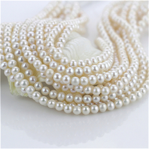 6mm Semi off Round Freshwater Cultured Pearl Strand