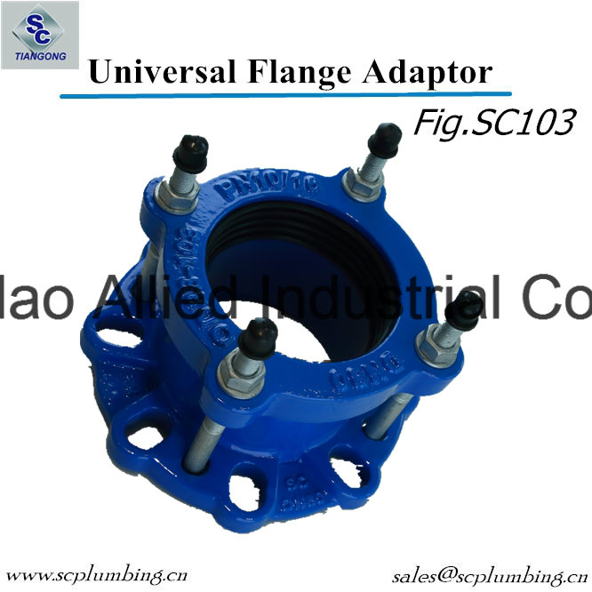 Ductile Iron Wide Range Flange Adaptor for PE Pipe