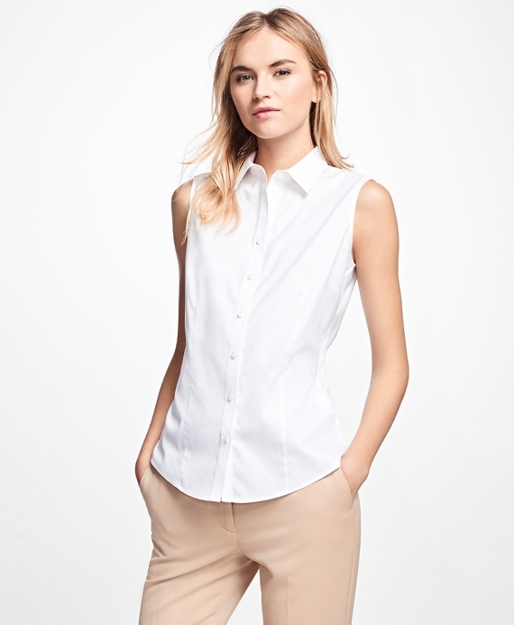 Non-Iron Fitted Sleeveless Shirt