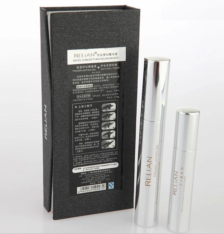 Hot Black Waterproof Relian Mascara 2 Tubes /Set