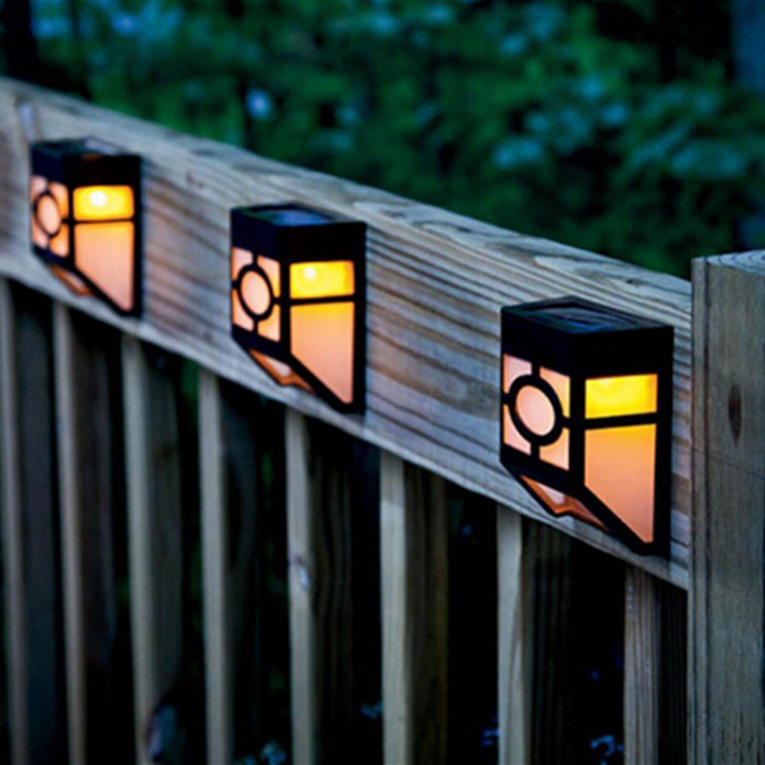 Light Control+Sound Control+Dim Light 10 LED Outdoor Solar Light Waterproof Solar Wall Lamp Solar Garden Fence Light