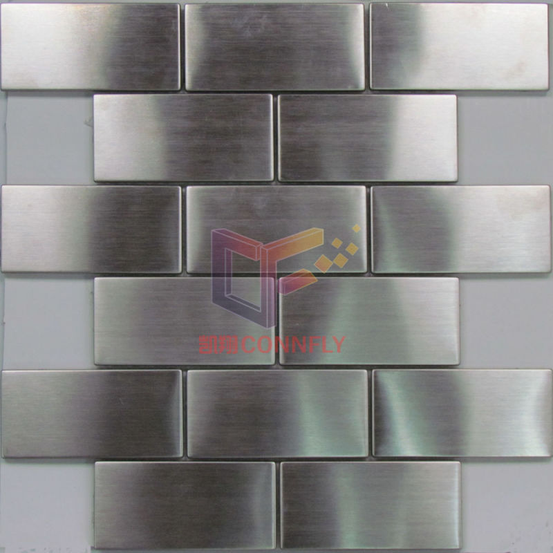 304 Black Mix Silver Stainless Steel Mosaic Tile (CFM908)