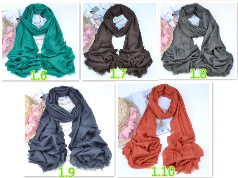 Fashion 100% Water Soluble Wool Shawl in Solid Color