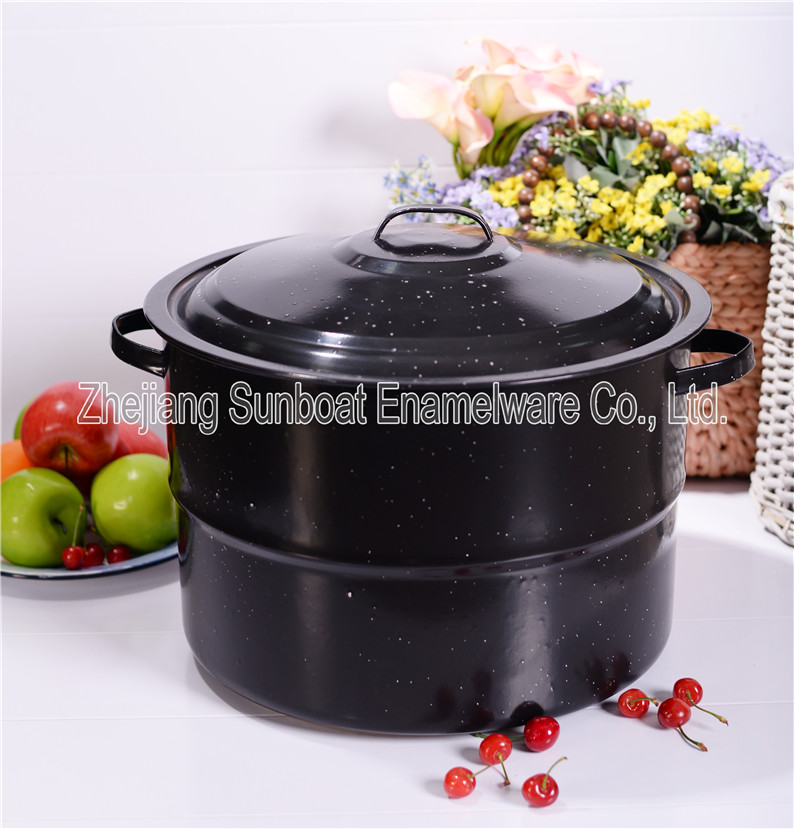 Sunboat 21qt Enamel Stock Pot Enamel Cooking Pot Enamel Steamer